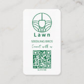 Carte De Visite QR Code Soins De Pelouse Connectez-Vous Avec Nous (Devant)