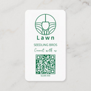 Carte De Visite QR Code Soins De Pelouse Connectez-Vous Avec Nous