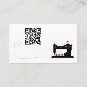 Carte De Visite QR Code Stitch in Time Sewing Alterations Repair (Dos)