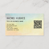 Carte De Visite QR Code Sunflower jaune (Dos)