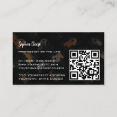 Carte de visite QR Code Taches de Léopard Safari (Dos)