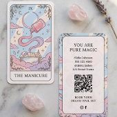 Carte de visite QR Code Tarot Pastel pour Artiste