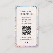 Carte de visite QR Code Tarot Pastel pour Artiste (Dos)