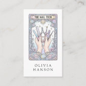 Carte de visite QR Code Technicien en Ongles Tarot (Devant)