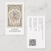 Carte de visite QR Code Technicien en Ongles Tarot (Devant / Derrière)