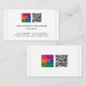 Carte De Visite QR Code Télécharger le logo d'entreprise Professio (Devant / Derrière)