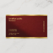 Carte De Visite QR Code Template Sleek Gold Text Professional (Devant)