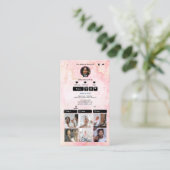 Carte de visite QR Code TikTok Rose Média Social (Debout devant)