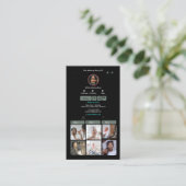 Carte de visite QR Code TikTok vert sauge pour les (Debout devant)