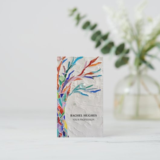 Carte De Visite QR Code Tree of Life Professionnel (Debout devant)