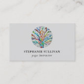 Carte De Visite QR Code Tree of Life Yoga Instructeur (Devant)