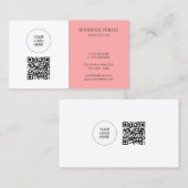Carte De Visite QR Code Upload Your Logo Here Professional (Devant / Derrière)