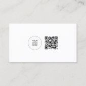 Carte De Visite QR Code Upload Your Logo Here Professional (Dos)