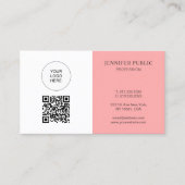 Carte De Visite QR Code Upload Your Logo Here Professional (Devant)