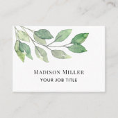 Carte De Visite QR Code Végétation moderne (Devant)