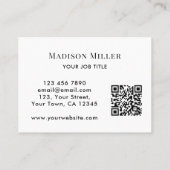 Carte De Visite QR Code Végétation moderne (Dos)