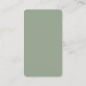 Carte de visite QR Code Vert Sauge Connectez-vous (Dos)