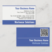Carte de visite QR Code Vêtements de Travail (Devant / Derrière)