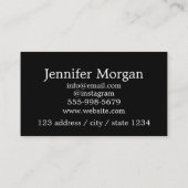 Carte De Visite QR CODE votre logo personnalisé professionnel mode (Dos)