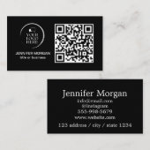 Carte De Visite QR CODE votre logo personnalisé professionnel mode (Devant / Derrière)
