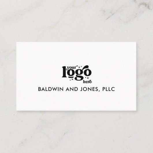 Carte De Visite QR Code Votre logo Plain White Générique Design (Dos)