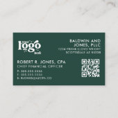 Carte De Visite QR Code Votre logo Plain White Générique Design (Devant)