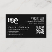 Carte De Visite QR Code Votre logo Plain White Générique Design (Devant)