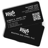 Carte De Visite QR Code Votre logo Plain White Générique Design