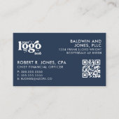 Carte De Visite QR Code Votre logo Plain White Générique Design (Devant)