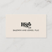 Carte De Visite QR Code Votre logo Plain White Générique Design (Dos)