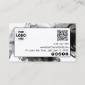 Carte De Visite QR Code Votre Logo Smokey Gothique Médias sociaux (Dos)