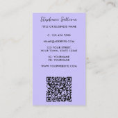 Carte De Visite QR Code Votre Profession Purple (Dos)