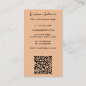 Carte De Visite QR Code Votre Profession Terracotta (Dos)