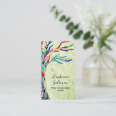 Carte De Visite QR Code Votre profession Vert (Debout devant)