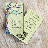 Carte De Visite QR Code Votre profession Vert