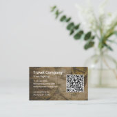 Carte De Visite QR Code Website Agence de voyage (Debout devant)