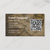 Carte De Visite QR Code Website Agence de voyage (Devant)