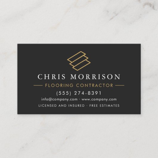 Carte De Visite QR Code Wood Flooring Installation (Devant)