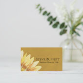 Carte De Visite QR Code Yellow Sunflower watercolor (Debout devant)