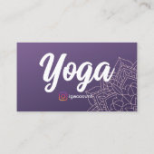 Carte De Visite QR Code Yoga Enseignant Modèles (Dos)