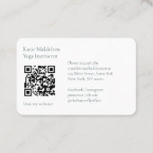 Carte De Visite QR Code- Yoga Reiki Wellness (Dos)