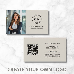Carte de visite QR Créer votre logo moderne d'entr