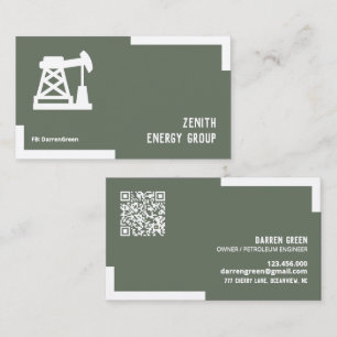 Carte De Visite QR de l'industrie pétrolière