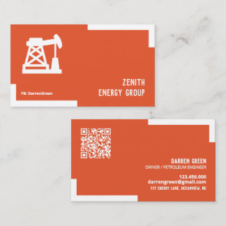 Carte de visite QR de l'industrie pétrolière