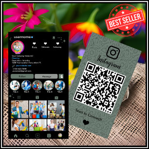 Carte de visite QR de nettoyage de maison Instagra