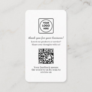Carte De Visite QR de retour client personnalisé pour les entrepri