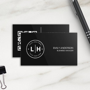 Carte de visite QR d'entreprise avec logo personna