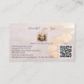 Carte De Visite *~* QR Femme Pêcher Fille Pastel Beige (Dos)