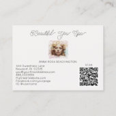 Carte De Visite *~* QR Femmes Rose de lavande fille Pastel (Dos)