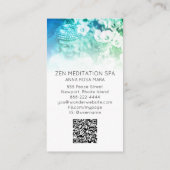 Carte De Visite *~* QR Fleurs florales Méditation Bouddha (Dos)